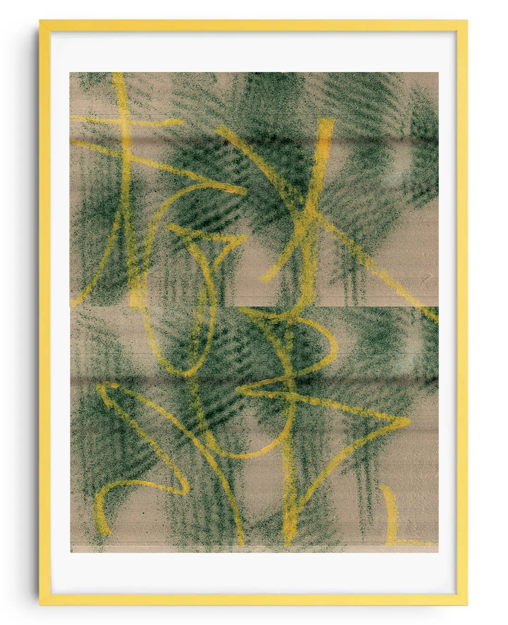 Crayon Print Poster in frame