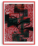 History Print Poster in frame red