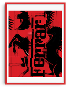Rosso Print Poster in frame