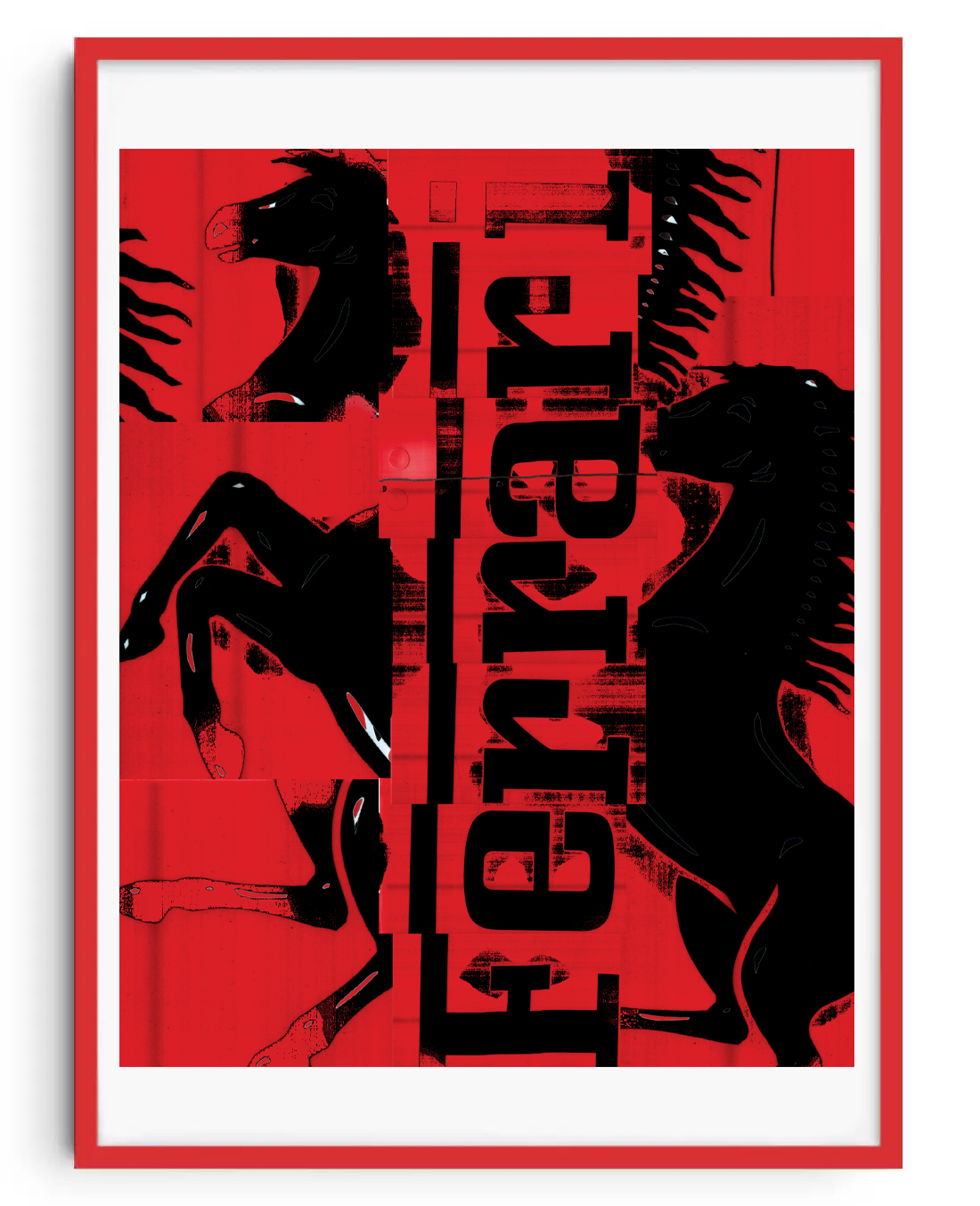 Rosso Print Poster in frame
